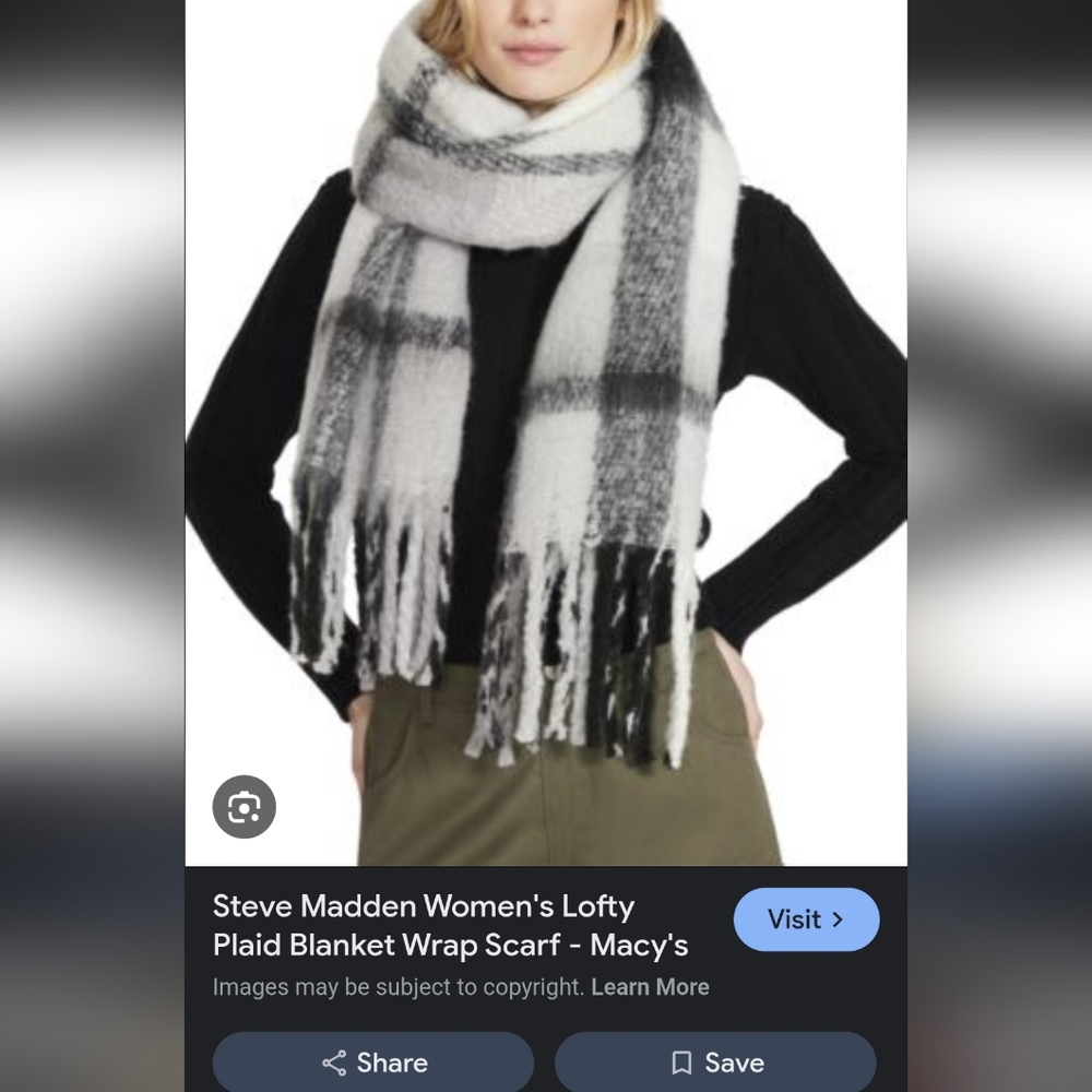 NWT.Steve Madden Women's Monochrome  Wrap